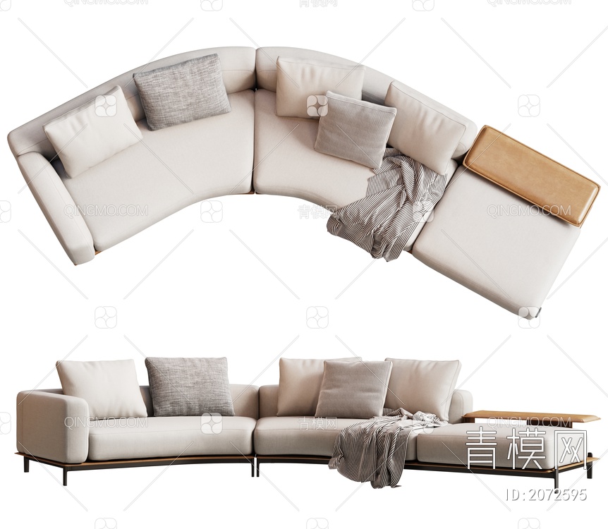 多人沙发  异型沙发  弧形沙发3D模型下载【ID:2072595】