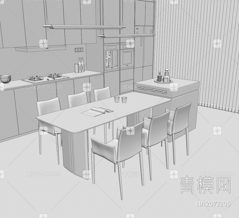 家居餐厅3D模型下载【ID:2072205】