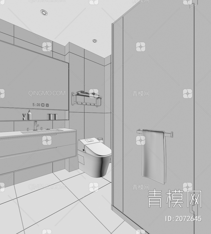 卫生间3D模型下载【ID:2072645】