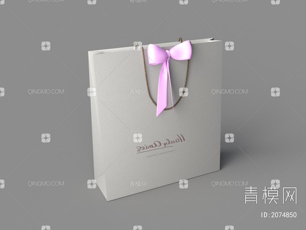 白色购物袋3D模型下载【ID:2074850】