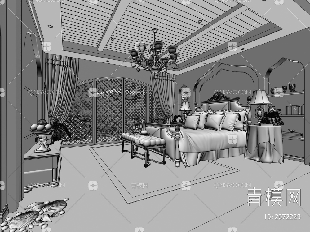 酒店客房3D模型下载【ID:2072223】