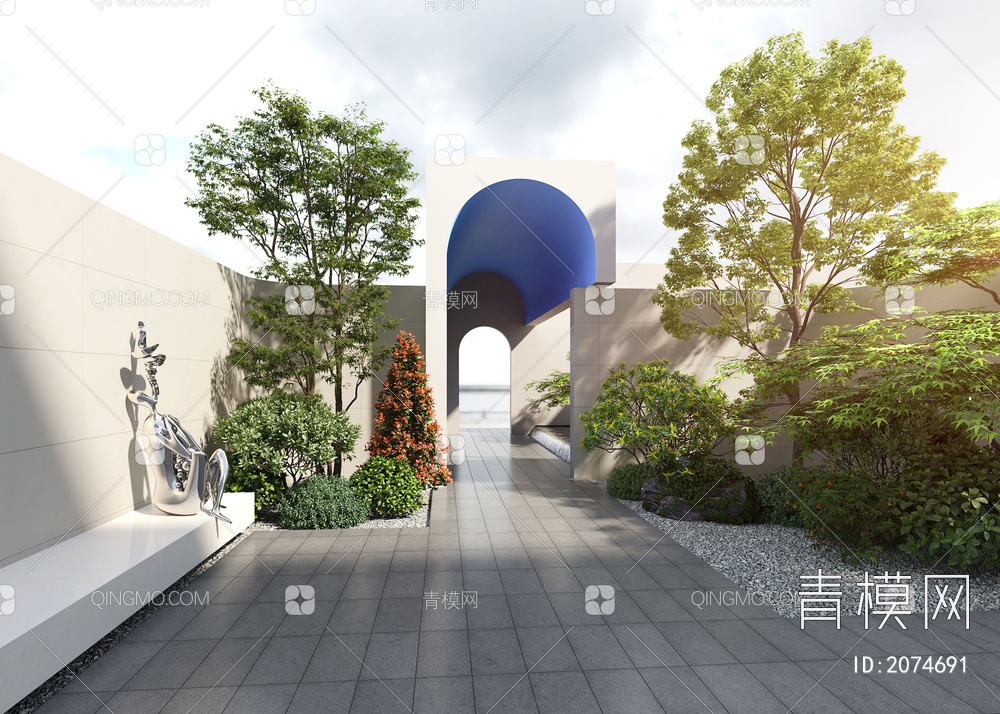 庭院景观3D模型下载【ID:2074691】