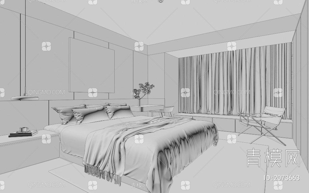 卧室3D模型下载【ID:2073663】