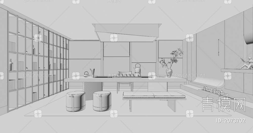 茶室3D模型下载【ID:2073702】