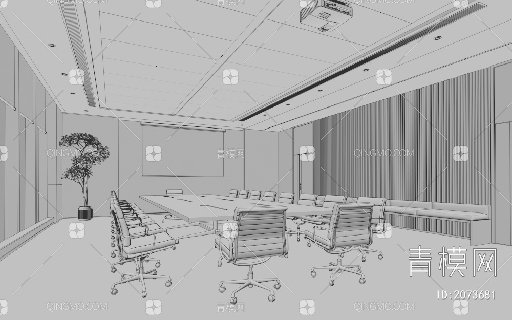 会议室3D模型下载【ID:2073681】