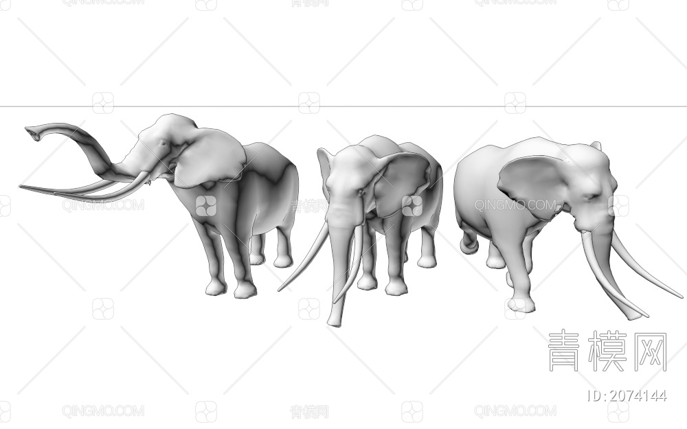 大象3D模型下载【ID:2074144】