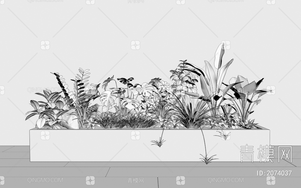 植物堆3D模型下载【ID:2074037】
