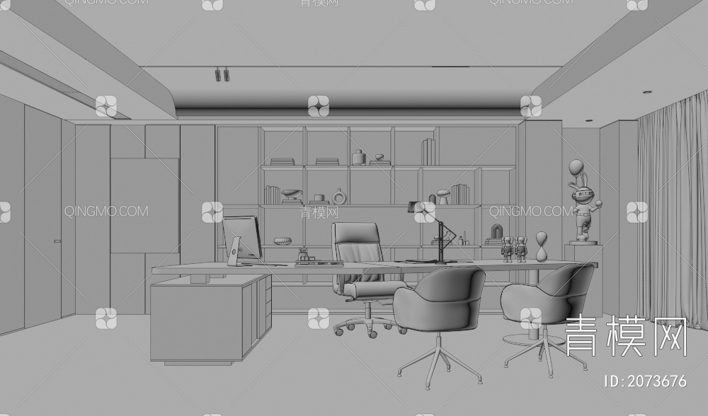 办公室3D模型下载【ID:2073676】