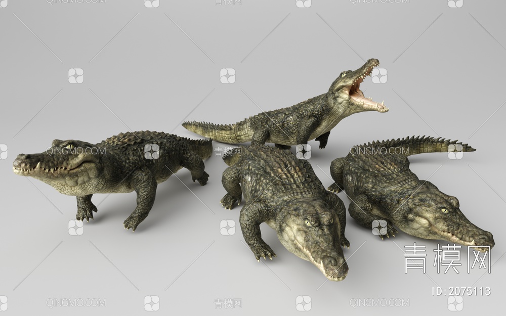 鳄鱼3D模型下载【ID:2075113】