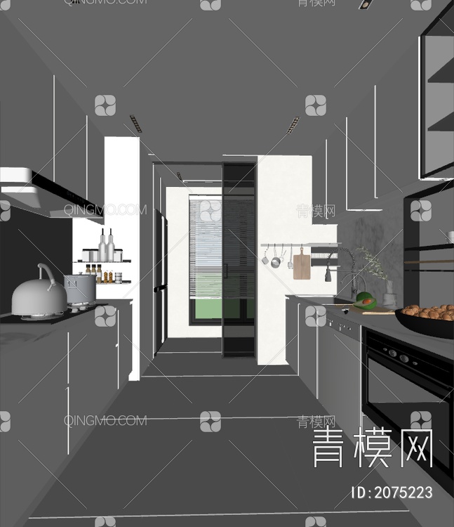 厨房SU模型下载【ID:2075223】