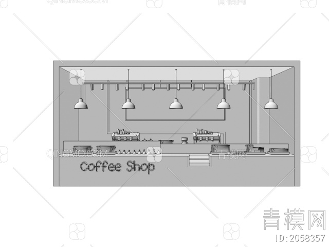 咖啡店3D模型下载【ID:2058357】