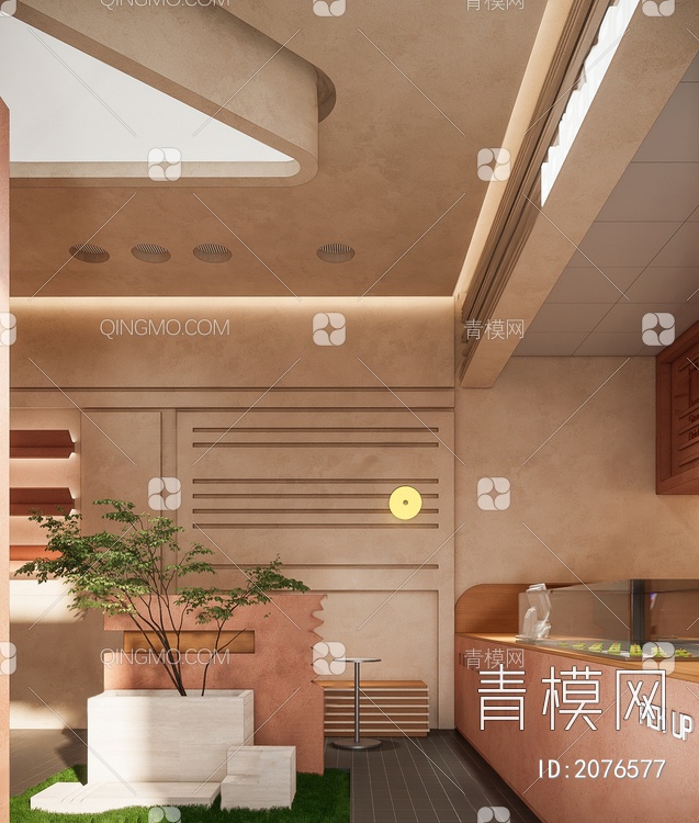 咖啡厅3D模型下载【ID:2076577】