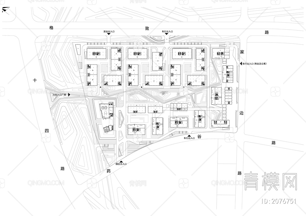 南京天印健康谷智慧产业园方案文本 CAD平面图【ID:2076751】