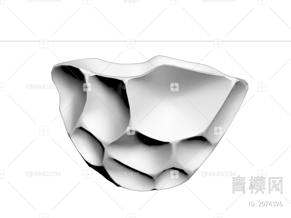 蚂蚁纹不规则碗摆件陶器器皿3D模型下载【ID:2074396】