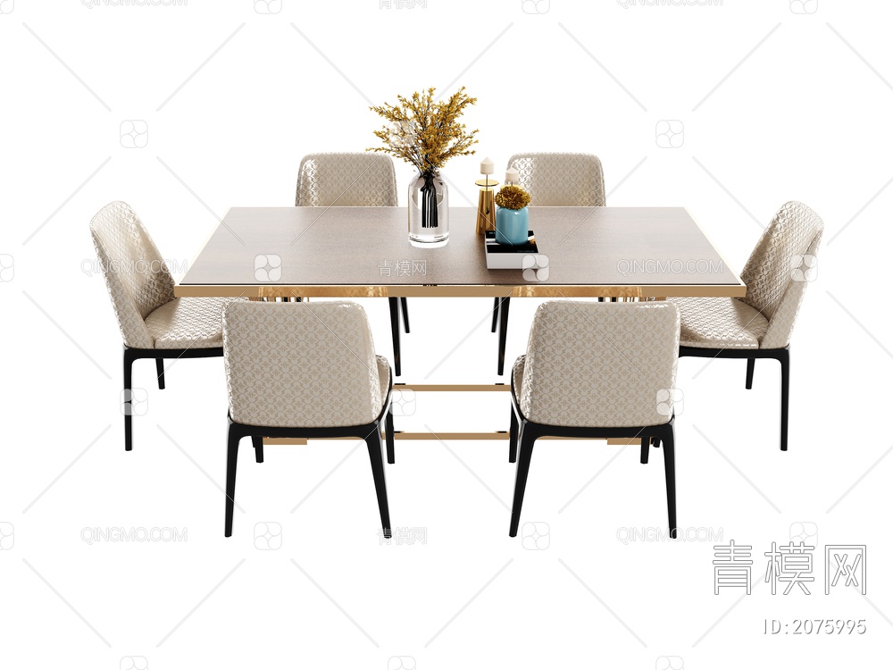 餐桌椅组合3D模型下载【ID:2075995】