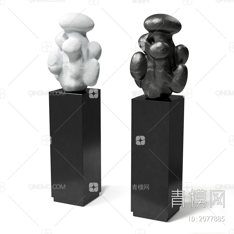 抽象雕塑摆件3D模型下载【ID:2077885】