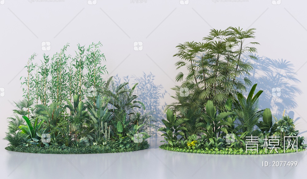 热带植物组团3D模型下载【ID:2077499】