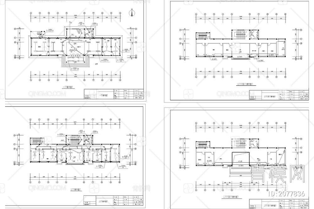 办公楼弱电智能化系统图电气工程建筑电气【ID:2077836】