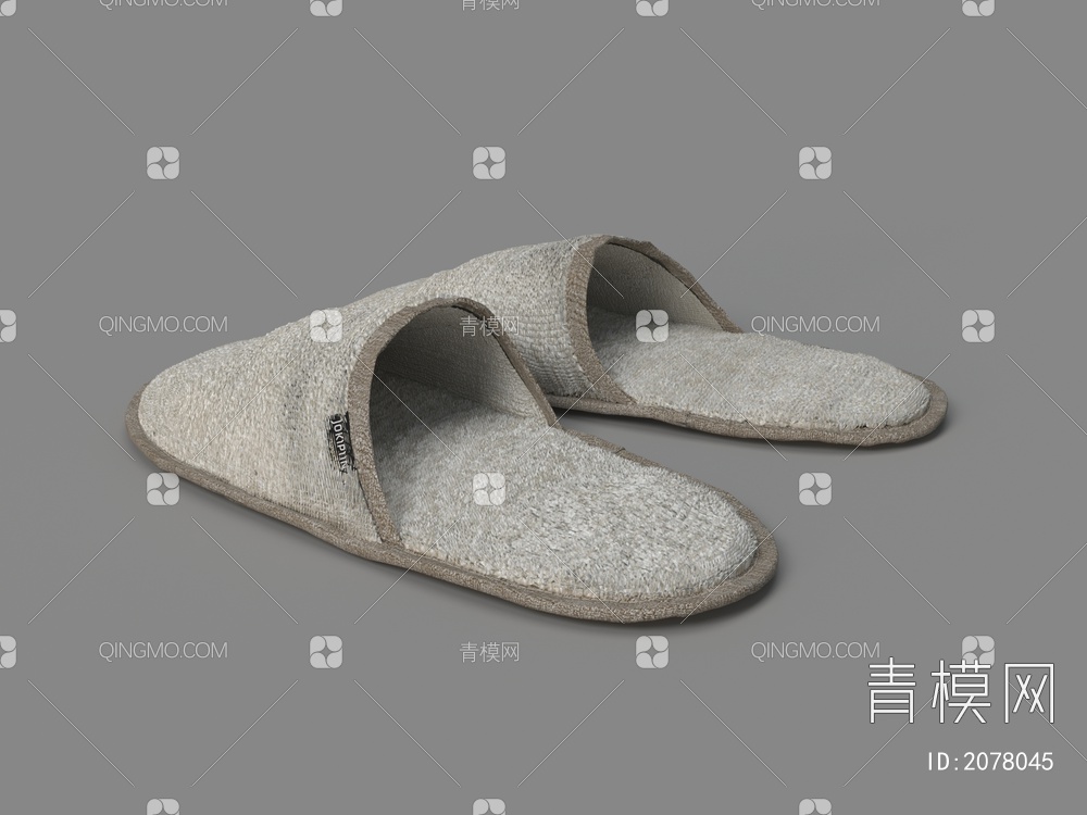 毛绒拖鞋3D模型下载【ID:2078045】