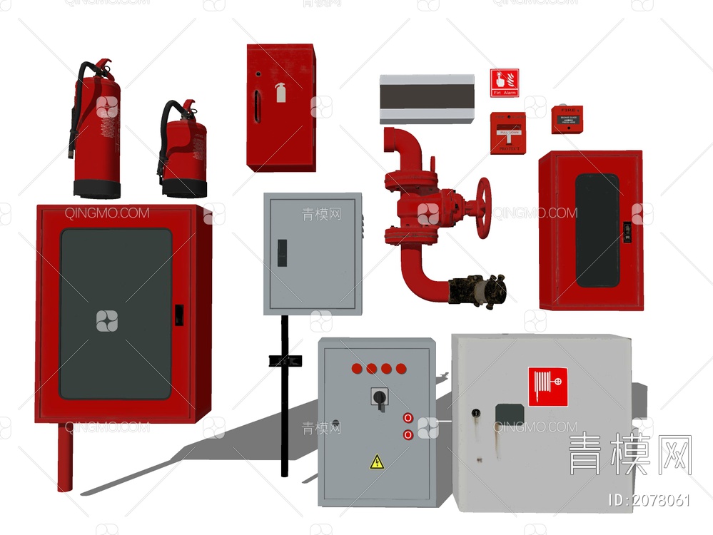 消防设施SU模型下载【ID:2078061】
