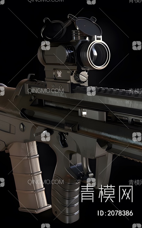 突击步枪3D模型下载【ID:2078386】