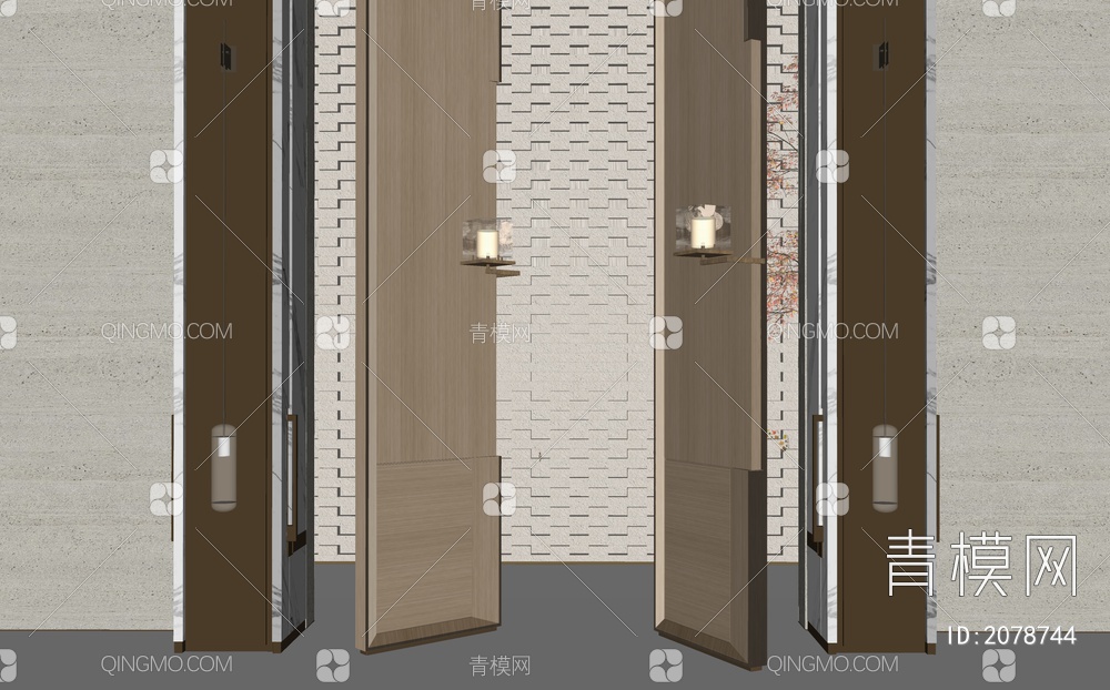 壁灯SU模型下载【ID:2078744】