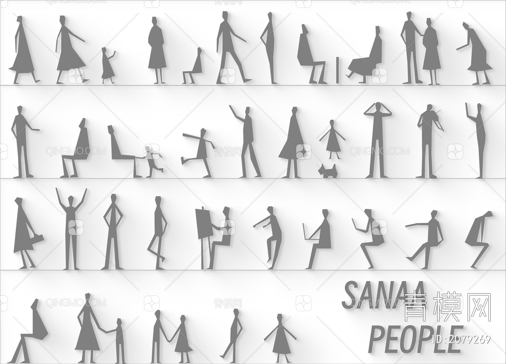人物立面CAD（SANAA People）【ID:2079269】