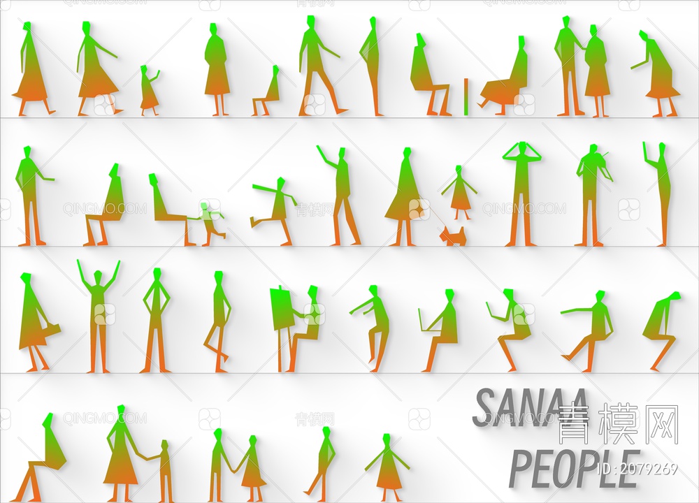 人物立面CAD（SANAA People）【ID:2079269】