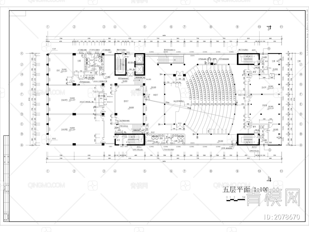 100套大学校园建筑规划CAD施工图【ID:2078670】