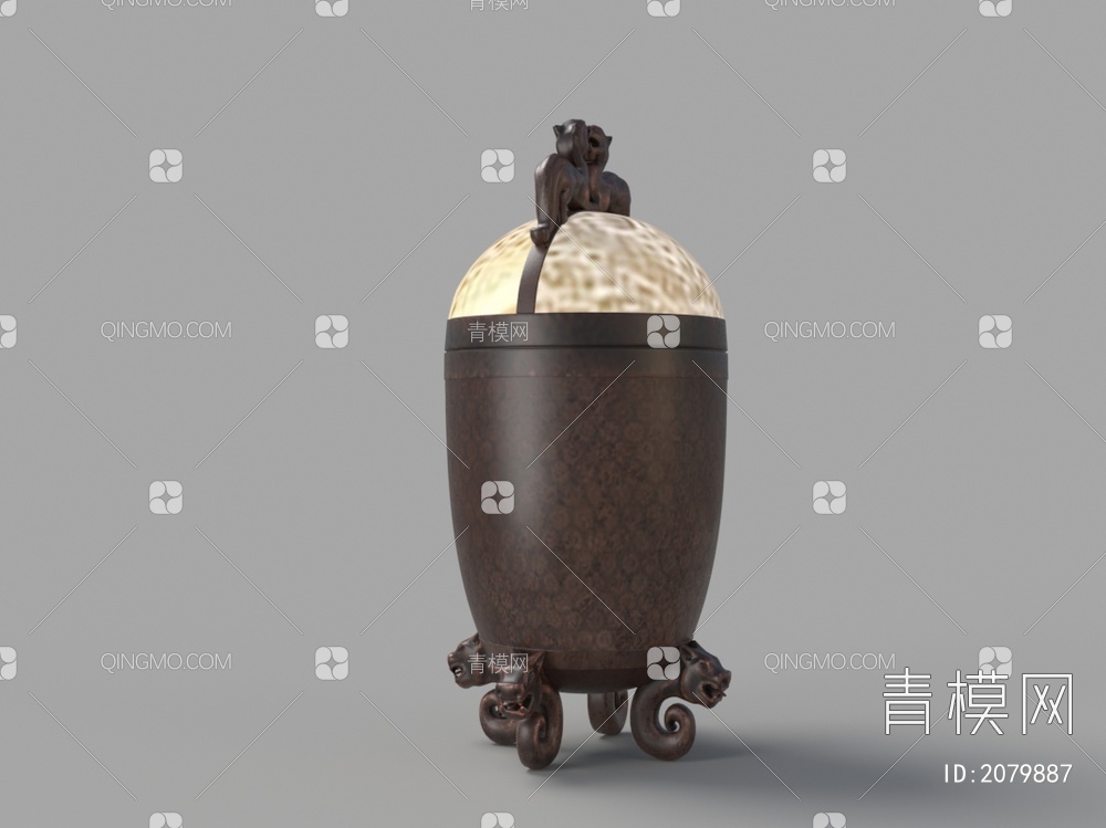 狮子瓶3D模型下载【ID:2079887】