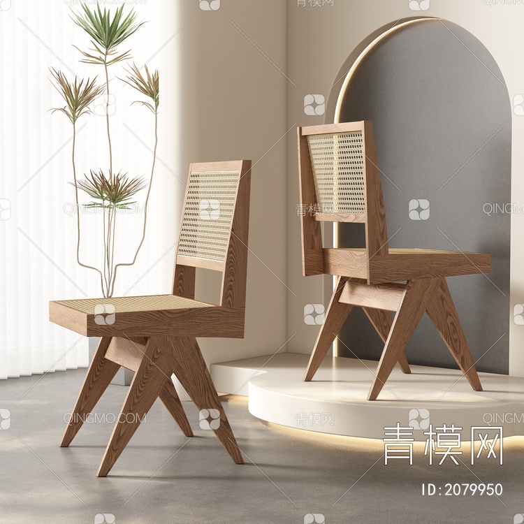 单椅 餐椅 休闲椅3D模型下载【ID:2079950】