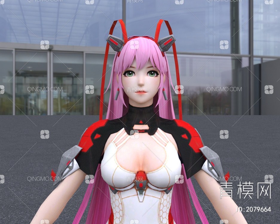 二次元动漫美少女OverhitRachel3D模型下载【ID:2079664】