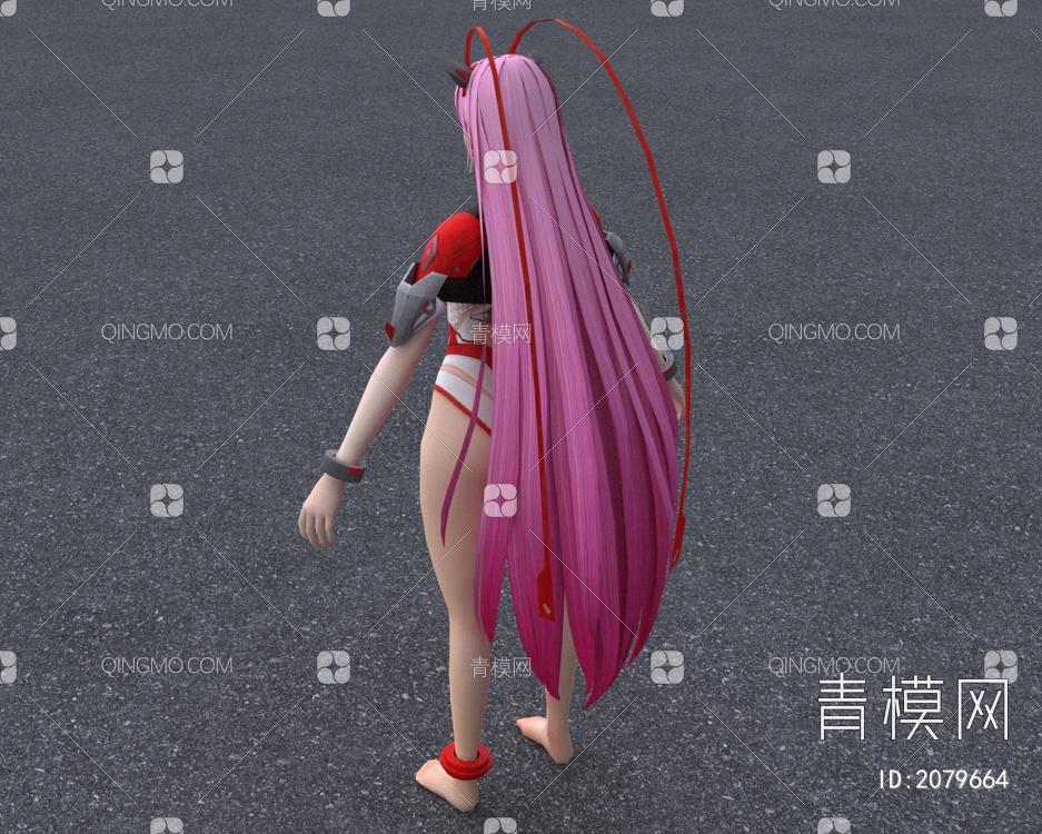 二次元动漫美少女OverhitRachel3D模型下载【ID:2079664】