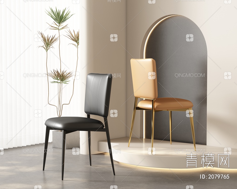 单椅 餐椅 休闲椅3D模型下载【ID:2079765】