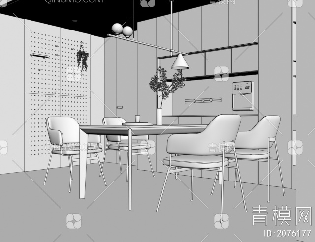 客餐厅3D模型下载【ID:2076177】