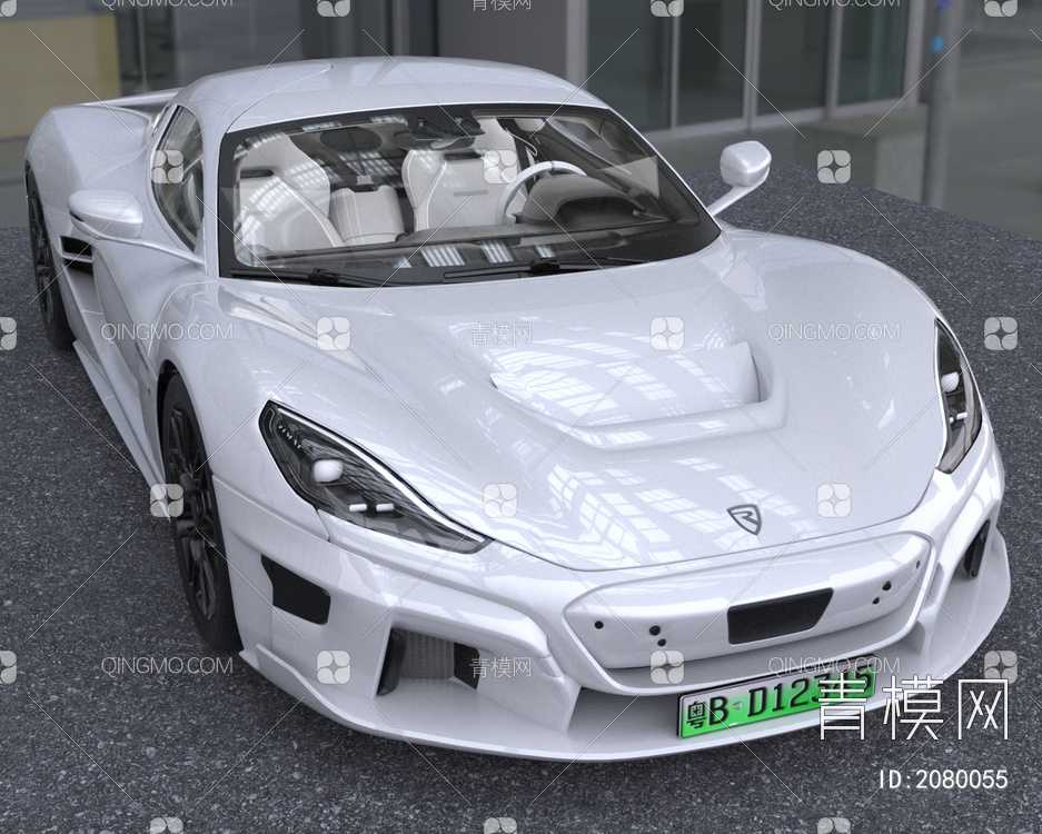 纯电动超级跑车汽车RimacNevera3D模型下载【ID:2080055】