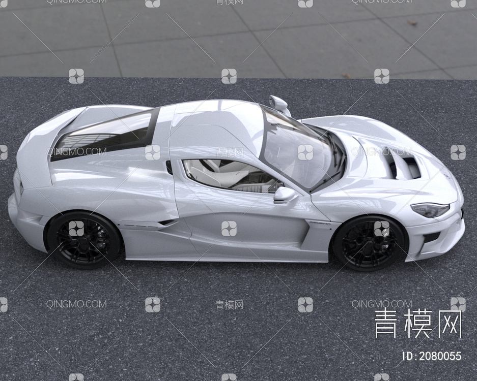 纯电动超级跑车汽车RimacNevera3D模型下载【ID:2080055】