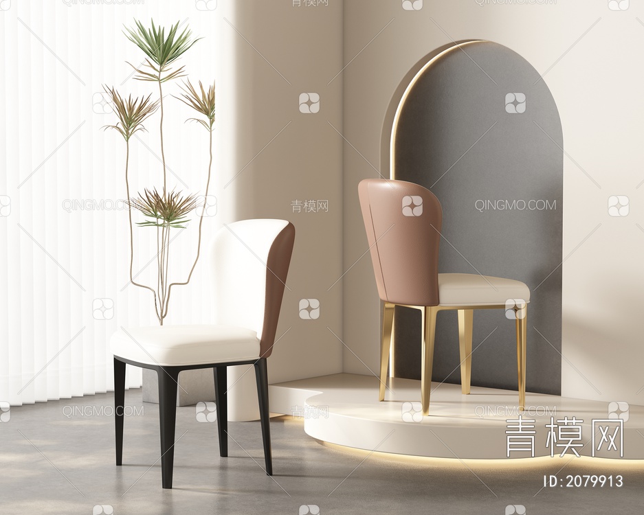 单椅 餐椅 休闲椅3D模型下载【ID:2079913】