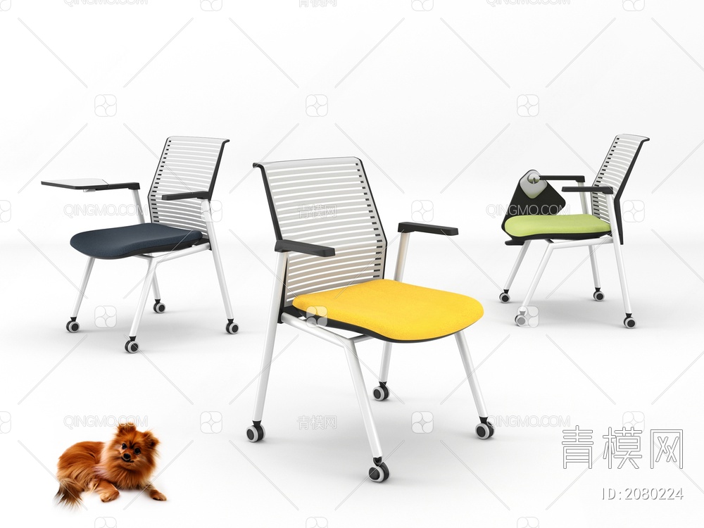 办公培训椅3D模型下载【ID:2080224】