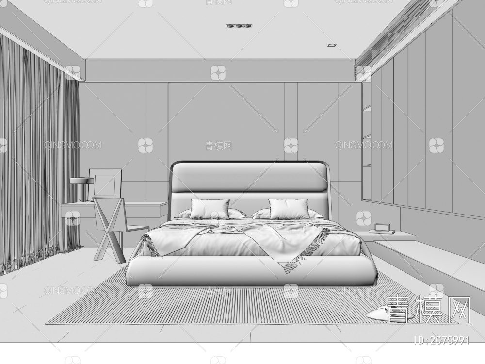 卧室3D模型下载【ID:2075991】