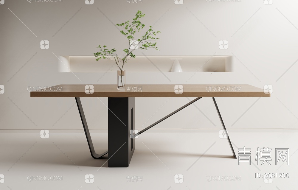 餐桌 长餐桌 茶桌 工作台3D模型下载【ID:2081200】