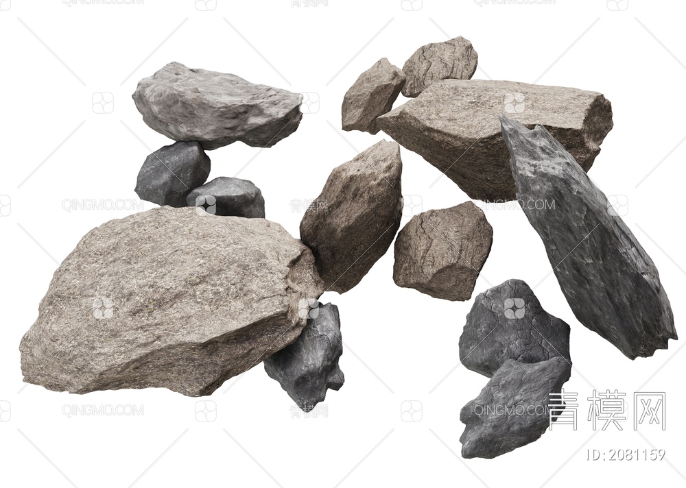 石头3D模型下载【ID:2081159】