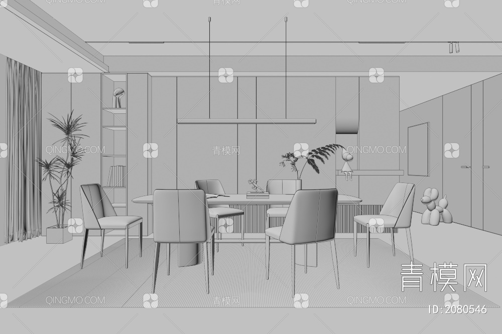 餐厅3D模型下载【ID:2080546】