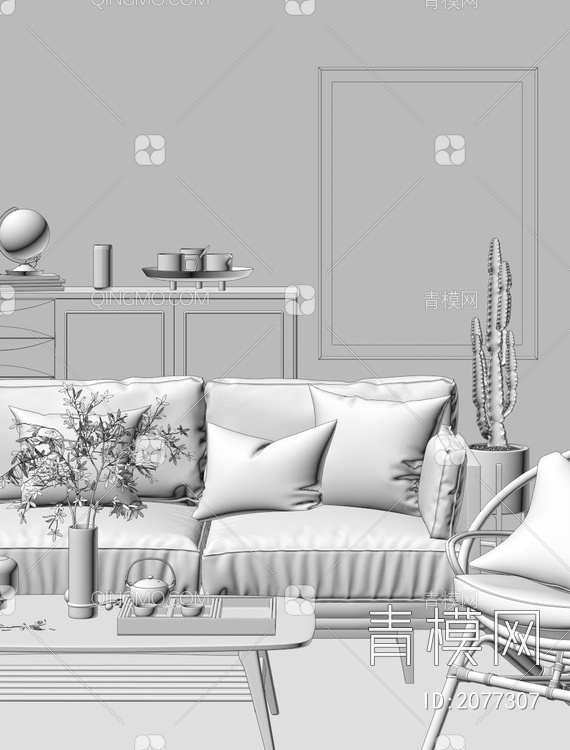 沙发3D模型下载【ID:2077307】