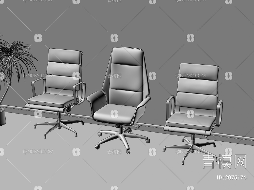 办公椅3D模型下载【ID:2075176】