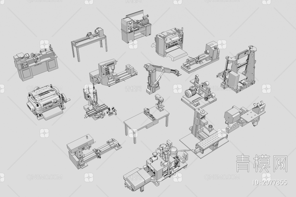 机床 机床设备制造机器3D模型下载【ID:2077855】