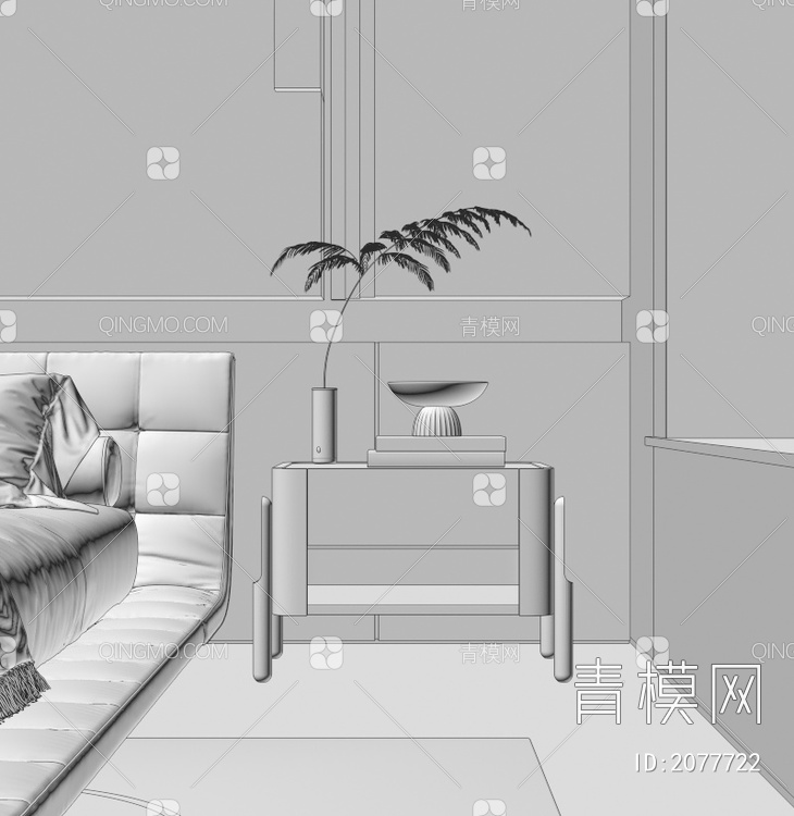 床头柜3D模型下载【ID:2077722】