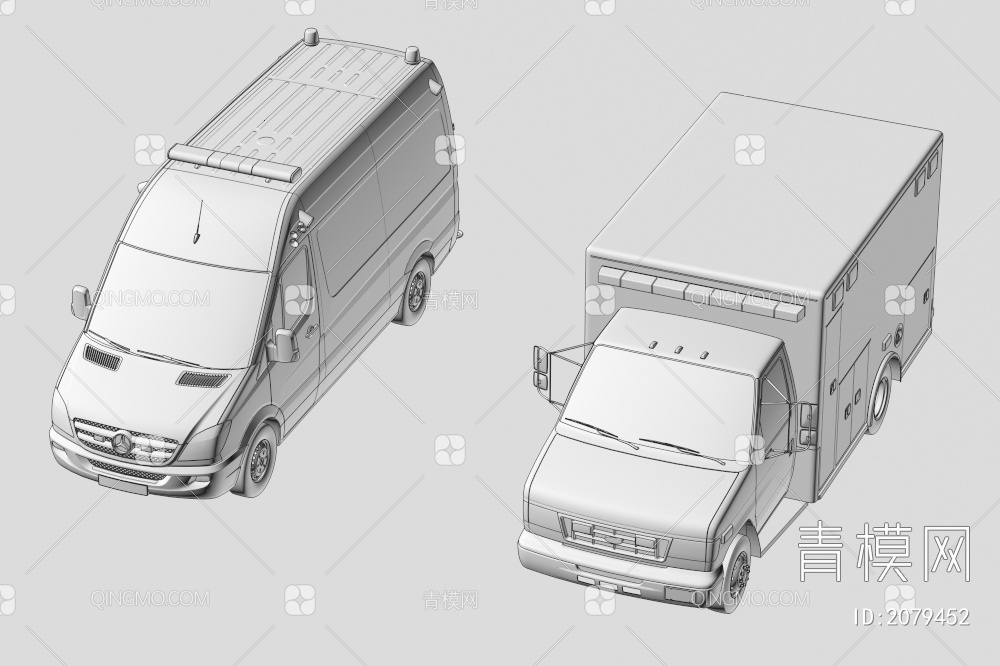 救护车3D模型下载【ID:2079452】