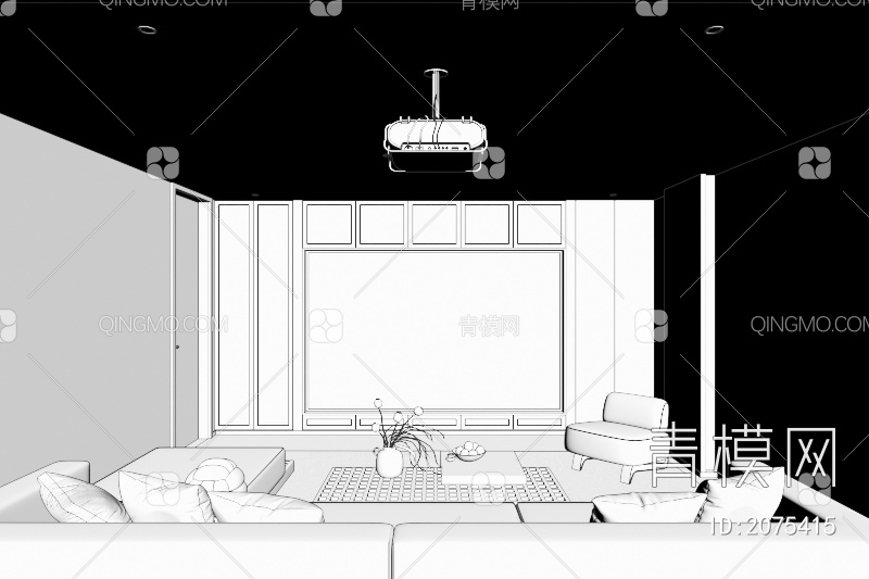 家居影音室3D模型下载【ID:2075415】