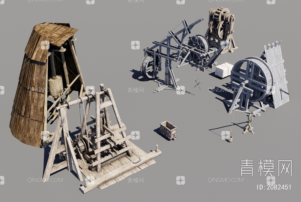 古代生产工具3D模型下载【ID:2082451】